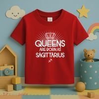Queens Are Born As Sagittarius Toddler T-Shirt thumb 3