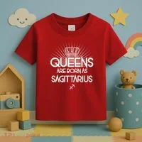 Queens Are Born As Sagittarius Toddler T-Shirt thumb 3