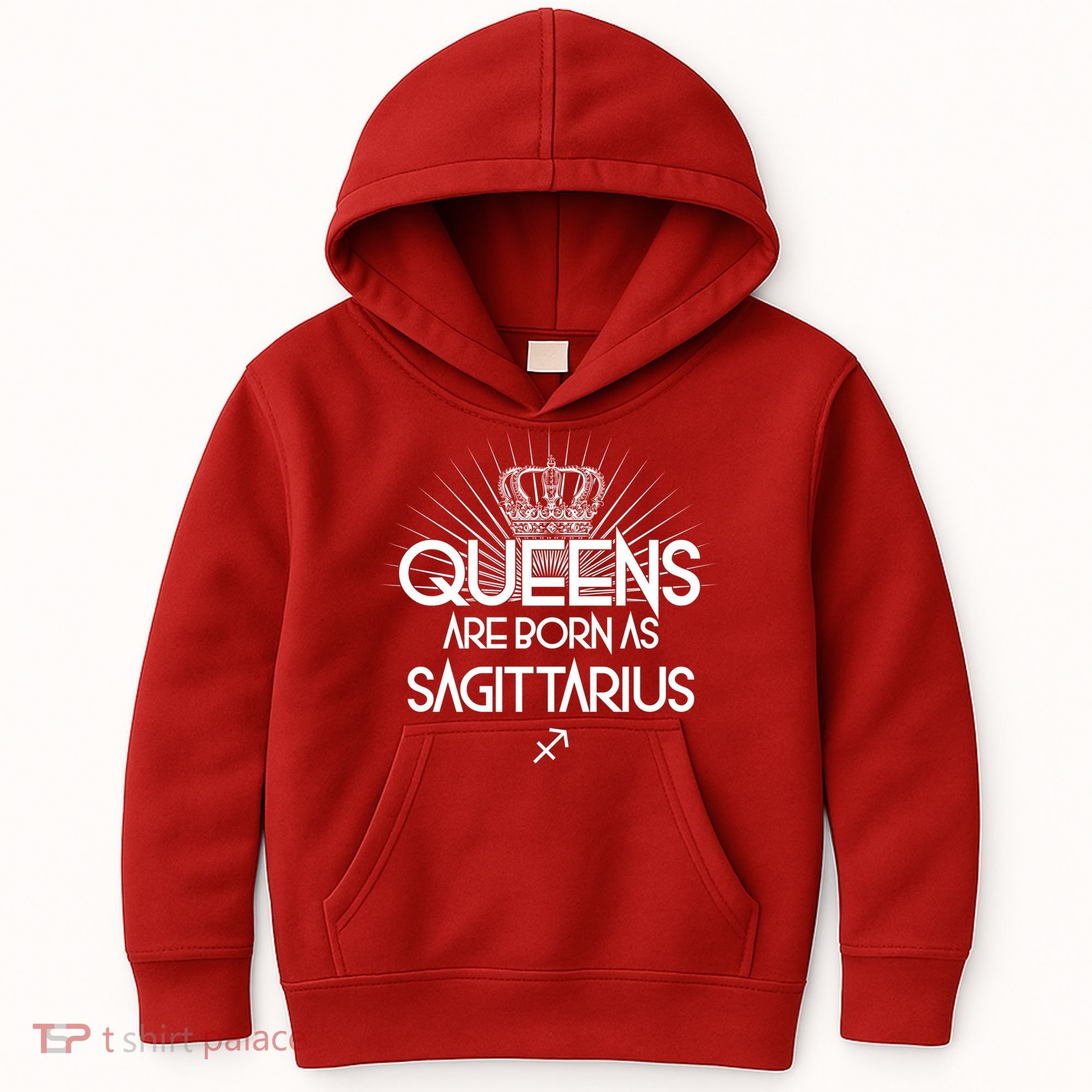 Queens Are Born As Sagittarius Kids Hoodie