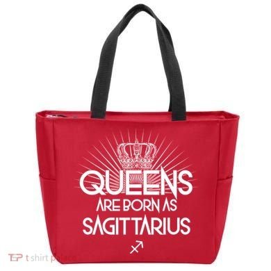 Queens Are Born As Sagittarius Tote Bag
