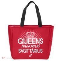 Queens Are Born As Sagittarius Tote Bag thumb 0