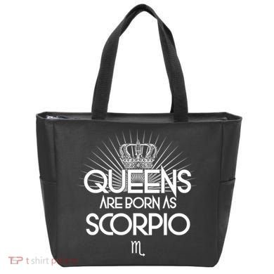 Queens Are Born As Scorpio Tote Bag