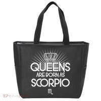 Queens Are Born As Scorpio Tote Bag thumb 0