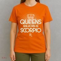 Queens Are Born As Scorpio T-Shirt thumb 4
