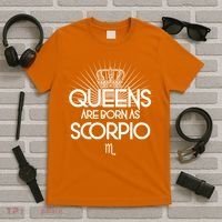 Queens Are Born As Scorpio T-Shirt thumb 5
