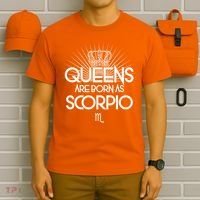 Queens Are Born As Scorpio T-Shirt thumb 6