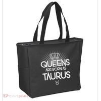 Queens Are Born As Taurus Tote Bag thumb 2