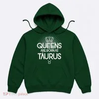 Queens Are Born As Taurus Hoodie thumb 0