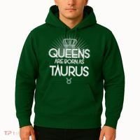 Queens Are Born As Taurus Hoodie thumb 2