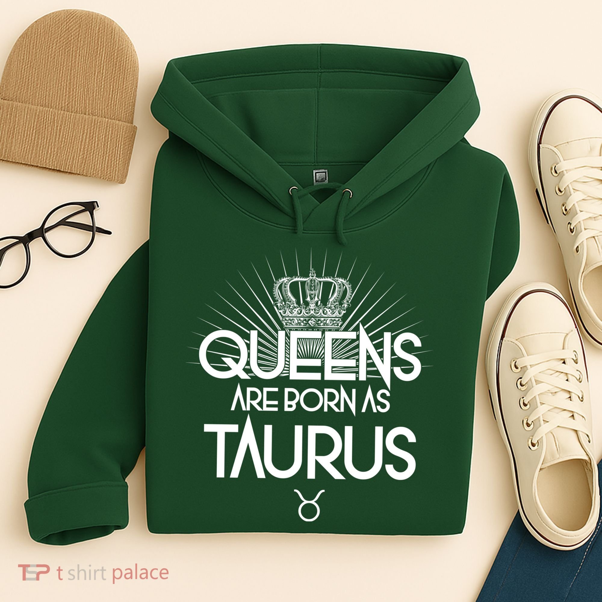 Queens Are Born As Taurus Hoodie