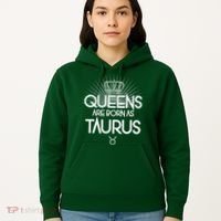 Queens Are Born As Taurus Hoodie thumb 5