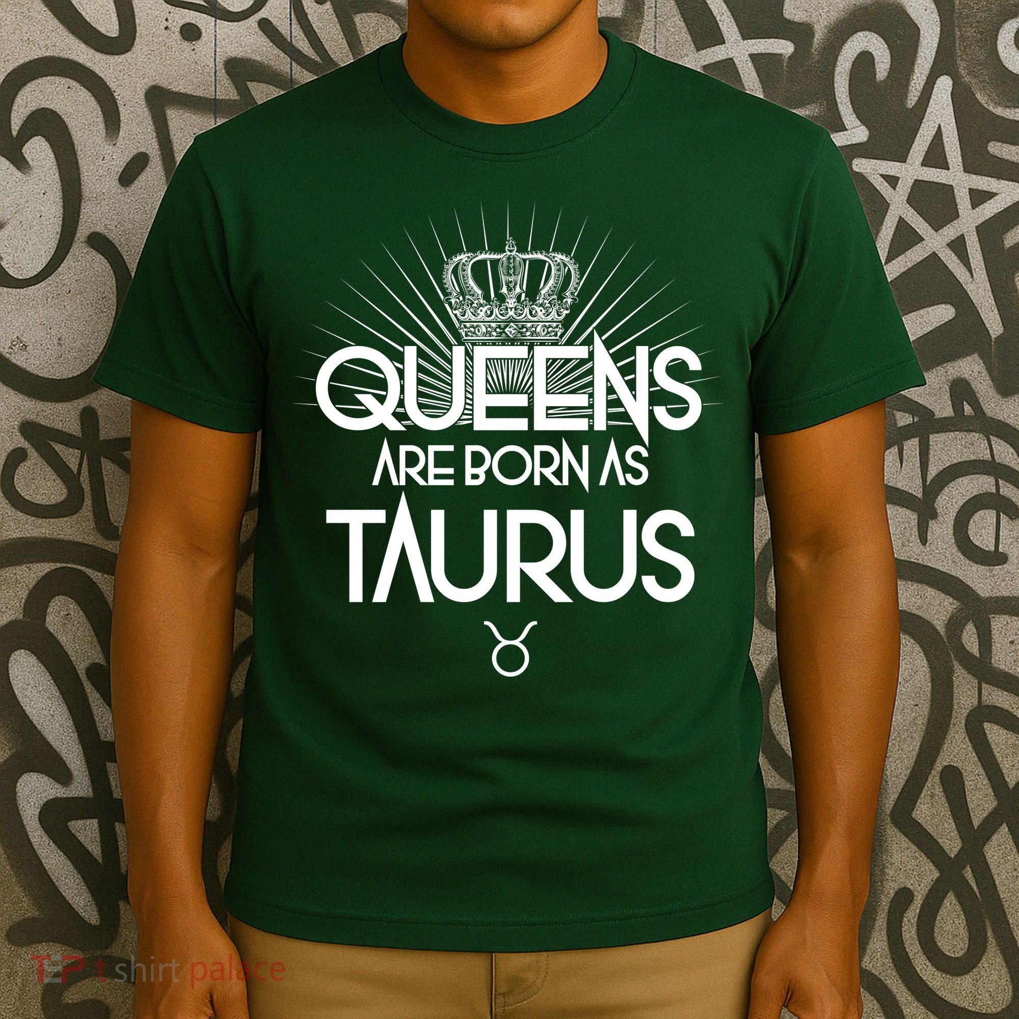 Queens Are Born As Taurus T-Shirt