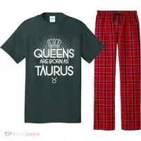 Queens Are Born As Taurus Pajama Set thumb 0
