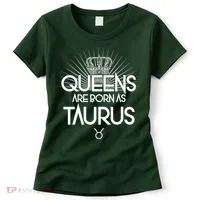 Queens Are Born As Taurus Women's T-Shirt thumb 0