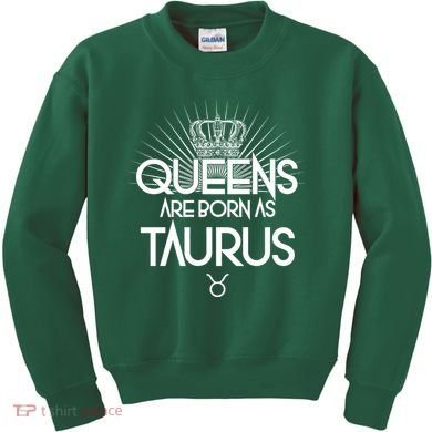 Queens Are Born As Taurus Kids Sweatshirt