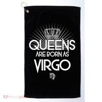 Queens Are Born As Virgo Golf Towel thumb 0