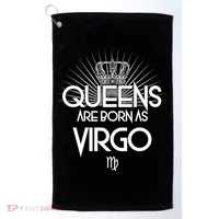 Queens Are Born As Virgo Golf Towel thumb 0