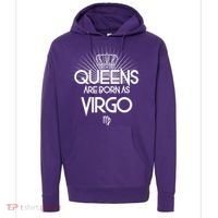 Queens Are Born As Virgo Hoodie thumb 0