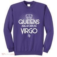 Queens Are Born As Virgo Sweatshirt thumb 0