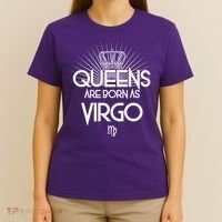 Queens Are Born As Virgo T-Shirt thumb 4