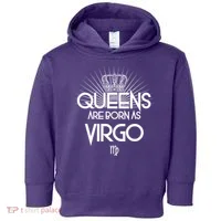 Queens Are Born As Virgo Toddler Hoodie thumb 0