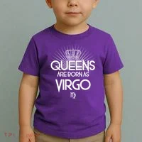 Queens Are Born As Virgo Toddler T-Shirt thumb 2