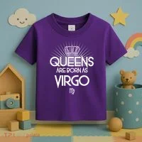 Queens Are Born As Virgo Toddler T-Shirt thumb 3