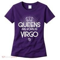Queens Are Born As Virgo Women's T-Shirt thumb 0
