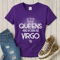 Queens Are Born As Virgo Women's T-Shirt thumb 3