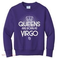 Queens Are Born As Virgo Kids Sweatshirt thumb 0