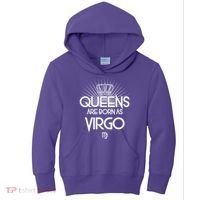 Queens Are Born As Virgo Kids Hoodie thumb 0