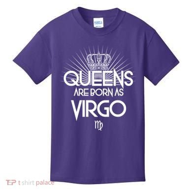 Queens Are Born As Virgo Kids T-Shirt
