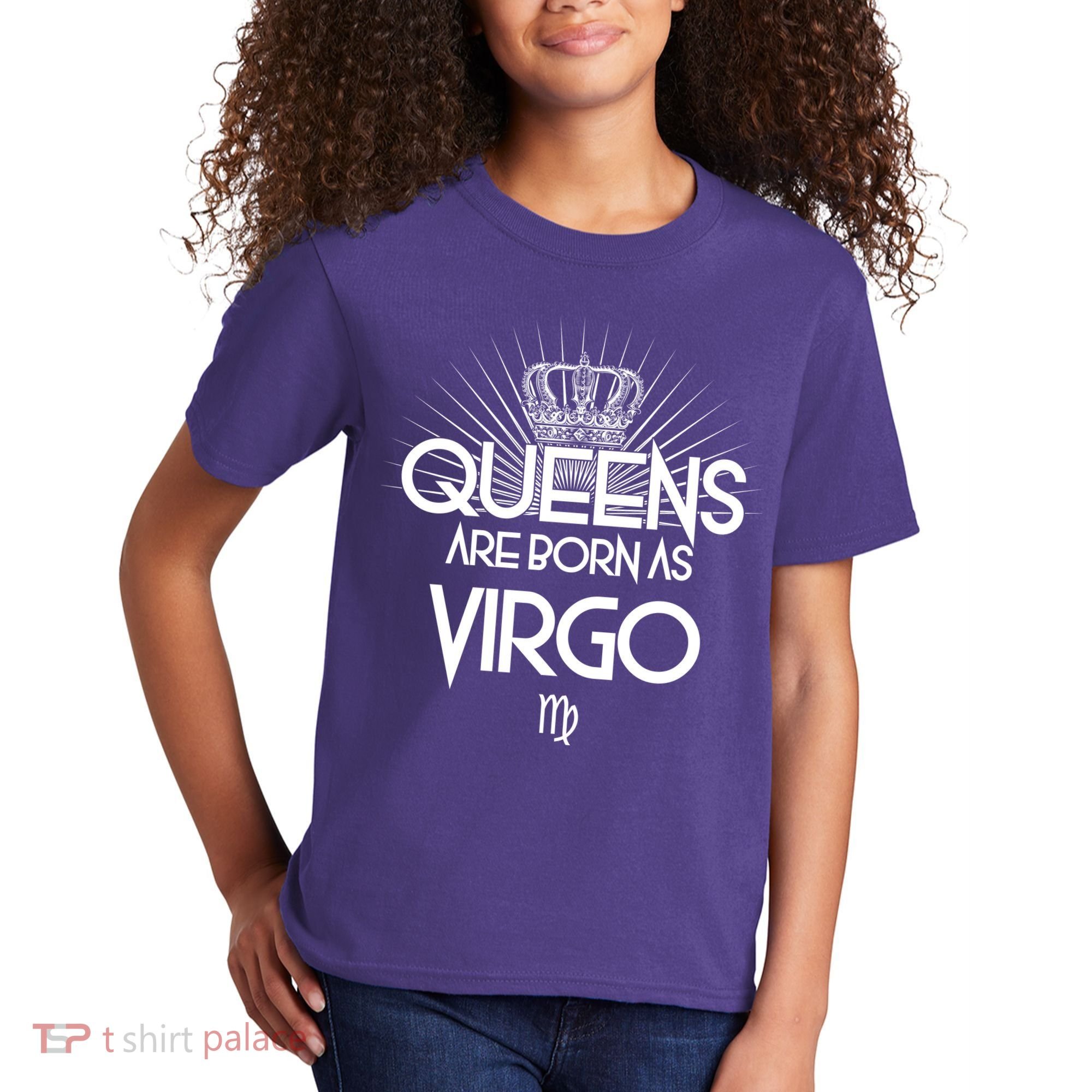 Queens Are Born As Virgo Kids T-Shirt