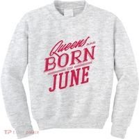 Queens Are Born In June Kids Sweatshirt thumb 0