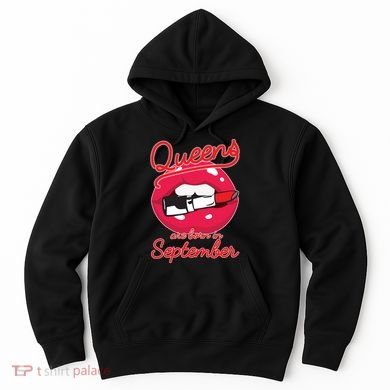 Queens Are Born in September Lipstick Hoodie