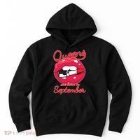 Queens Are Born in September Lipstick Hoodie thumb 0
