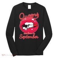 Queens Are Born in September Lipstick Long Sleeve Shirt thumb 0