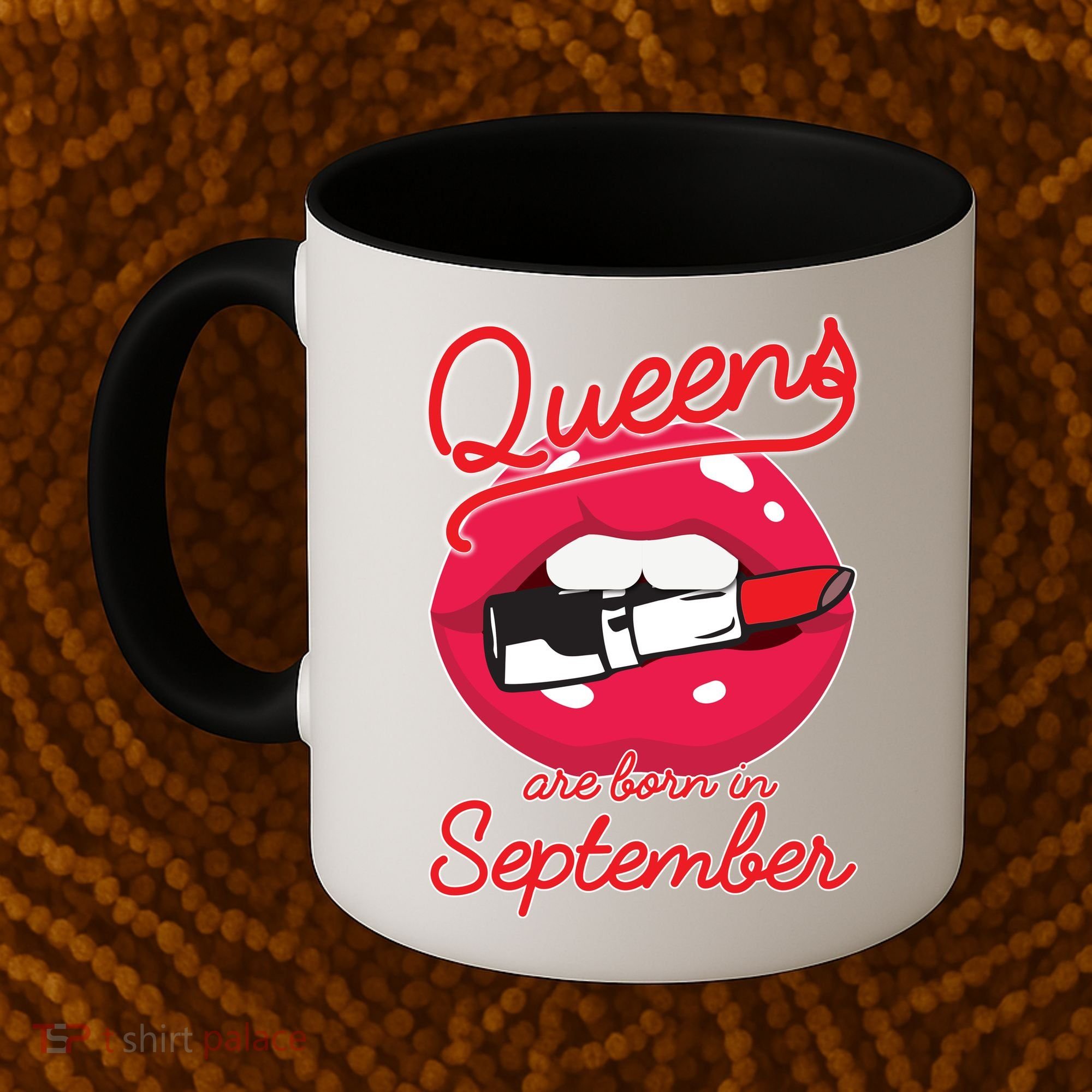 Queens Are Born in September Lipstick Coffee Mug