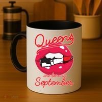 Queens Are Born in September Lipstick Coffee Mug thumb 4