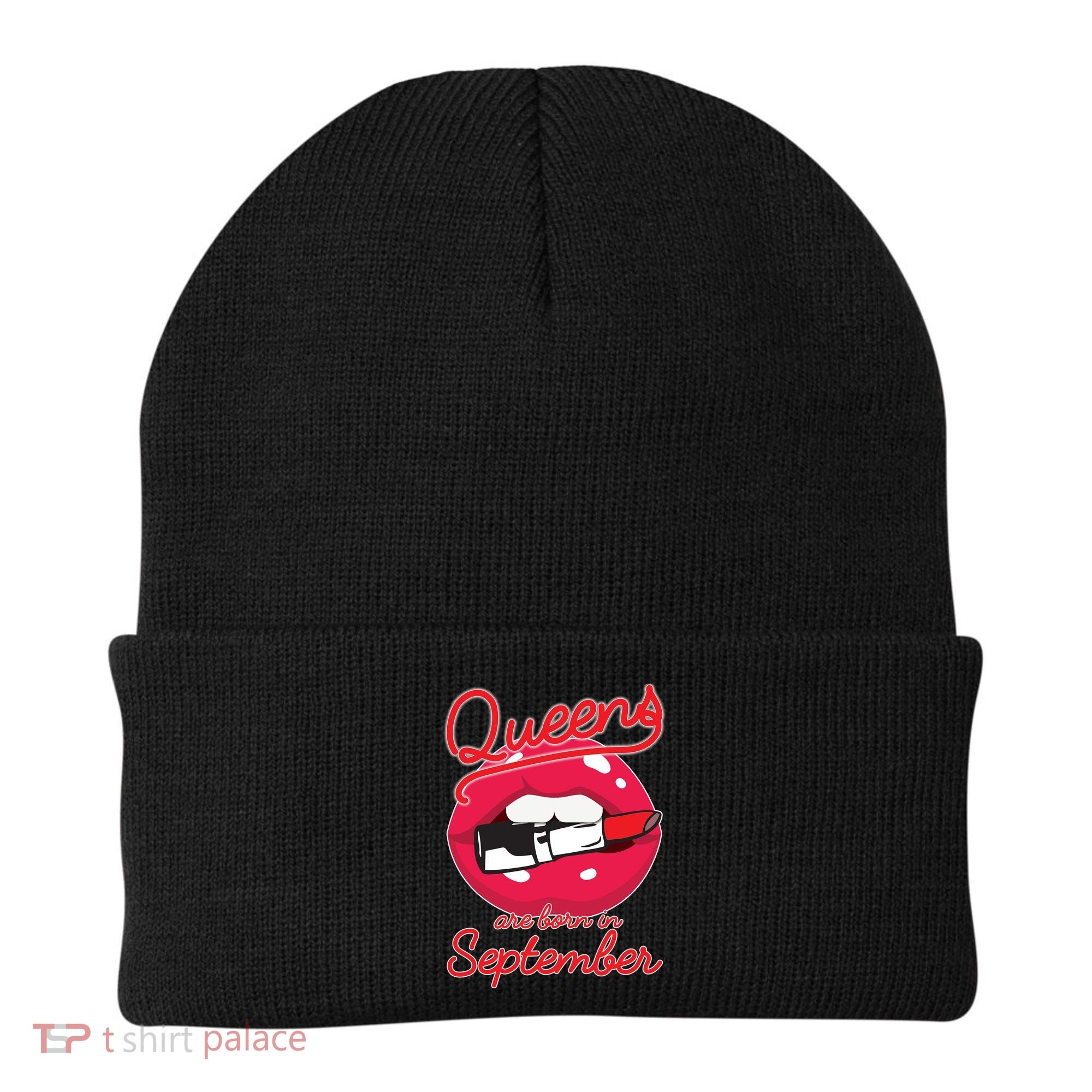 Queens Are Born in September Lipstick Beanie