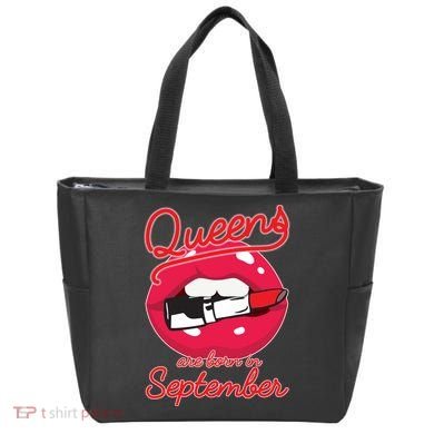 Queens Are Born in September Lipstick Tote Bag