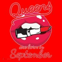 Queens Are Born in September Lipstick Santa Hat thumb 1