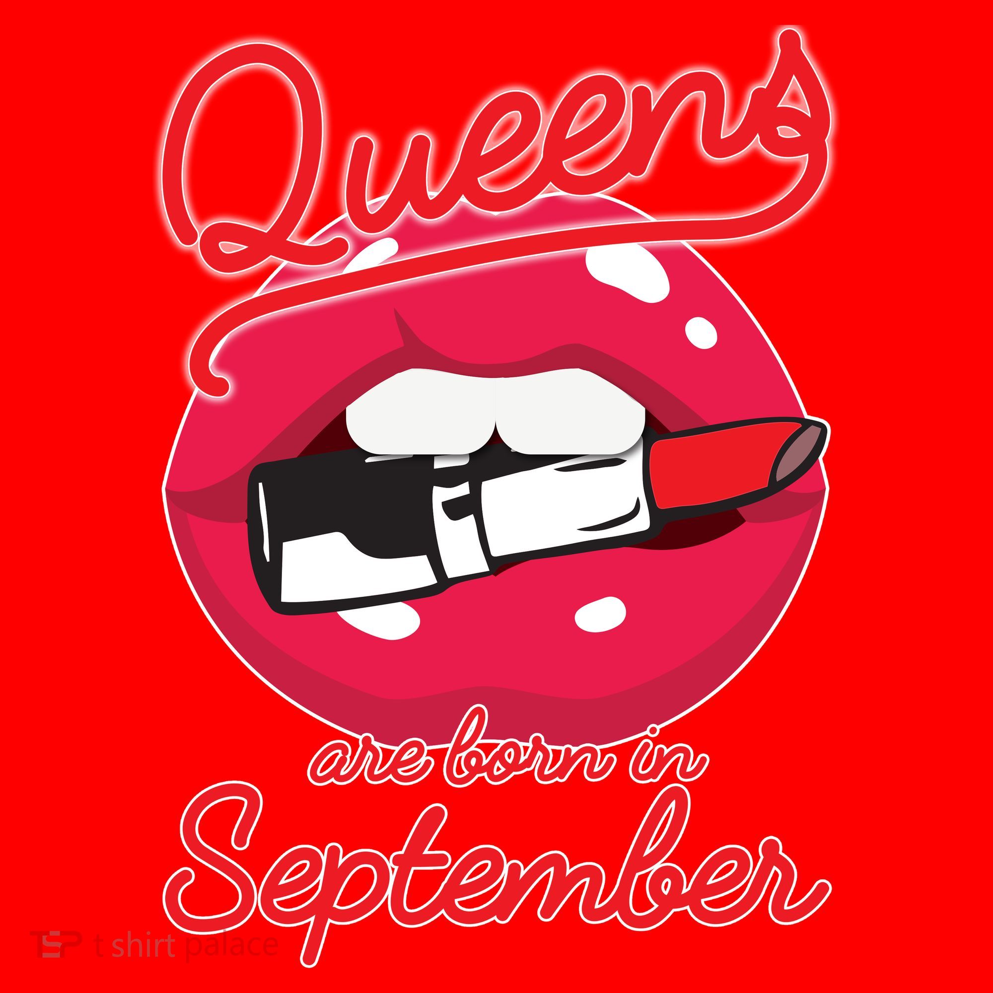 Queens Are Born in September Lipstick Santa Hat