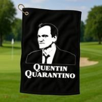 Quentin Quarantino Golf Towel thumb 1