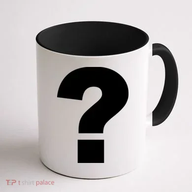 Question Mark Logo Coffee Mug back