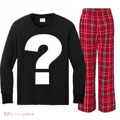 Question Mark Logo Kids Long Sleeve Plaid Pajama Set
