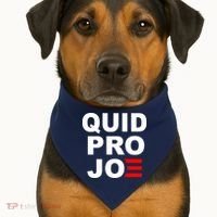 Quid Pro Joe Biden USA-Made Doggie Bandana thumb 1
