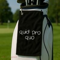 Quid Pro Quo Fun Golf Towel thumb 2