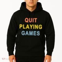 Quit Playing Games Hoodie thumb 2