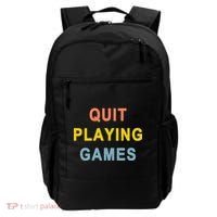 Quit Playing Games Backpack thumb 0
